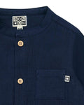 Shirt - Inter Bleue Baby In 100% organic cotton gauze certified GOTS
