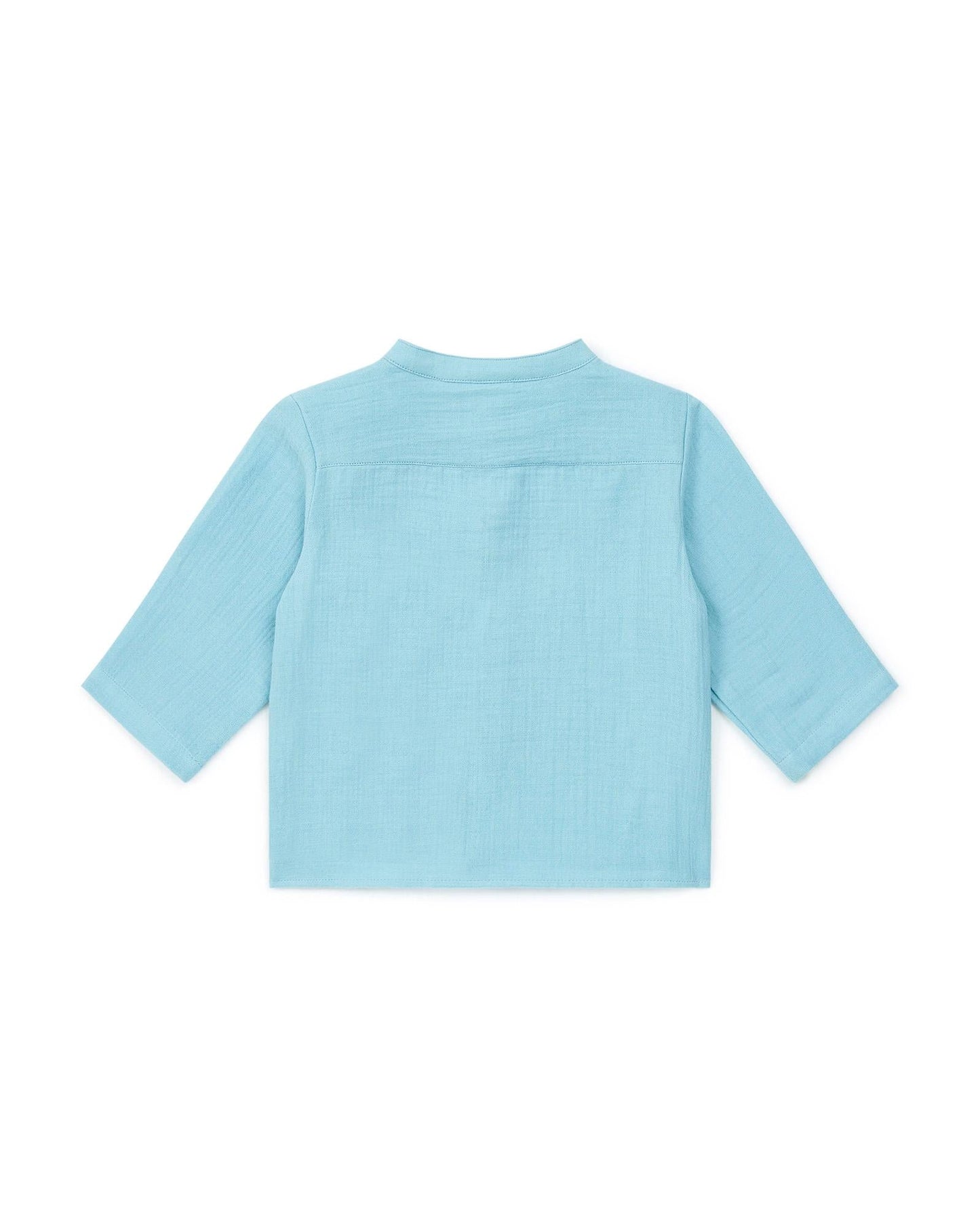 Shirt Inter Bleue Baby In 100% organic cotton gauze certified GOTS