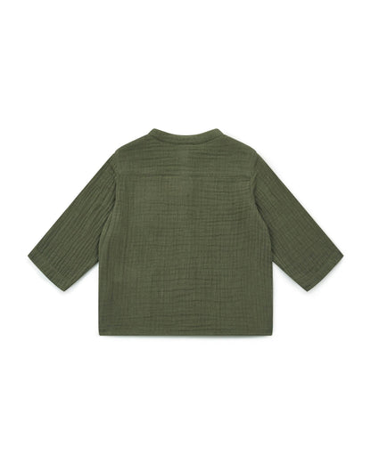 Shirt Inter green Baby In 100% organic cotton gauze certified GOTS