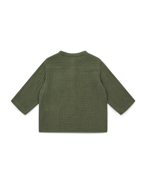 Chemise - Inter verte Bébé en gaze 100% coton biologique certifié GOTS - Image principale