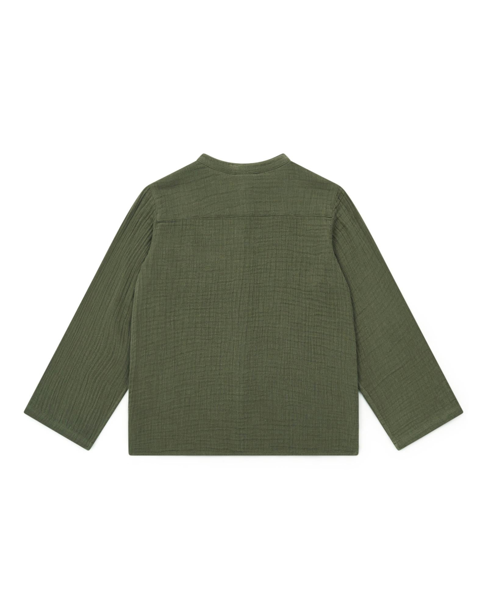 Chemise Internet verte en gaze 100% coton biologique