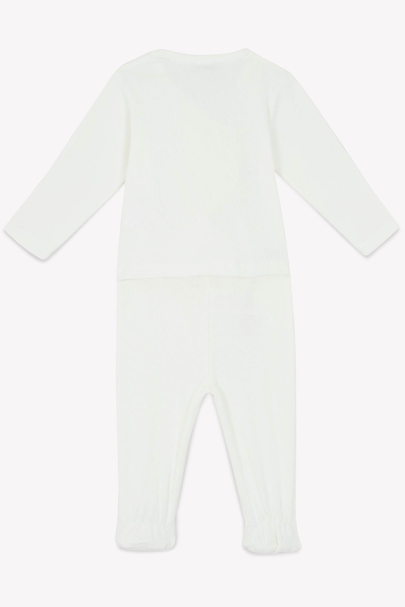 Ensemble de naissance beige Bébé en jersey côte