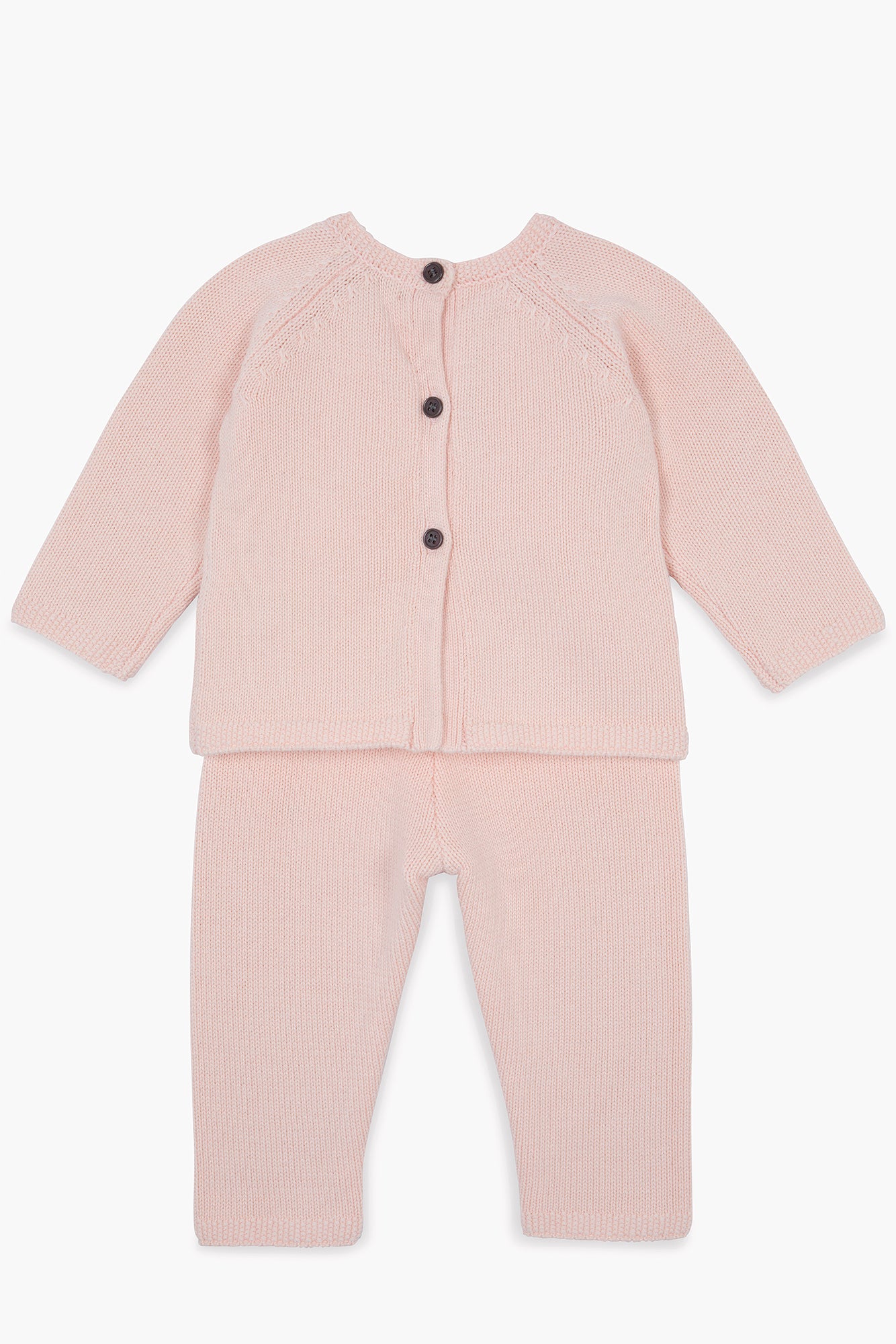 Ensemble de naissance rose Bébé en coton cachemire