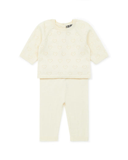 Outfit of Newborn Beige Baby Cotton open -minded Cashmere