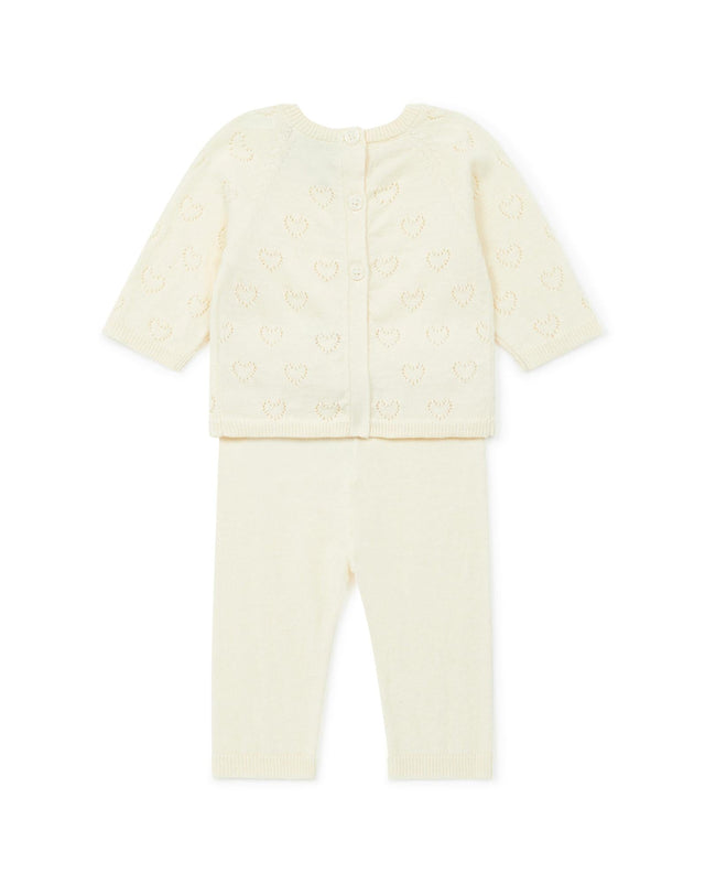 Outfit - of Newborn Beige Baby Cotton open -minded Cashmere - Image alternative