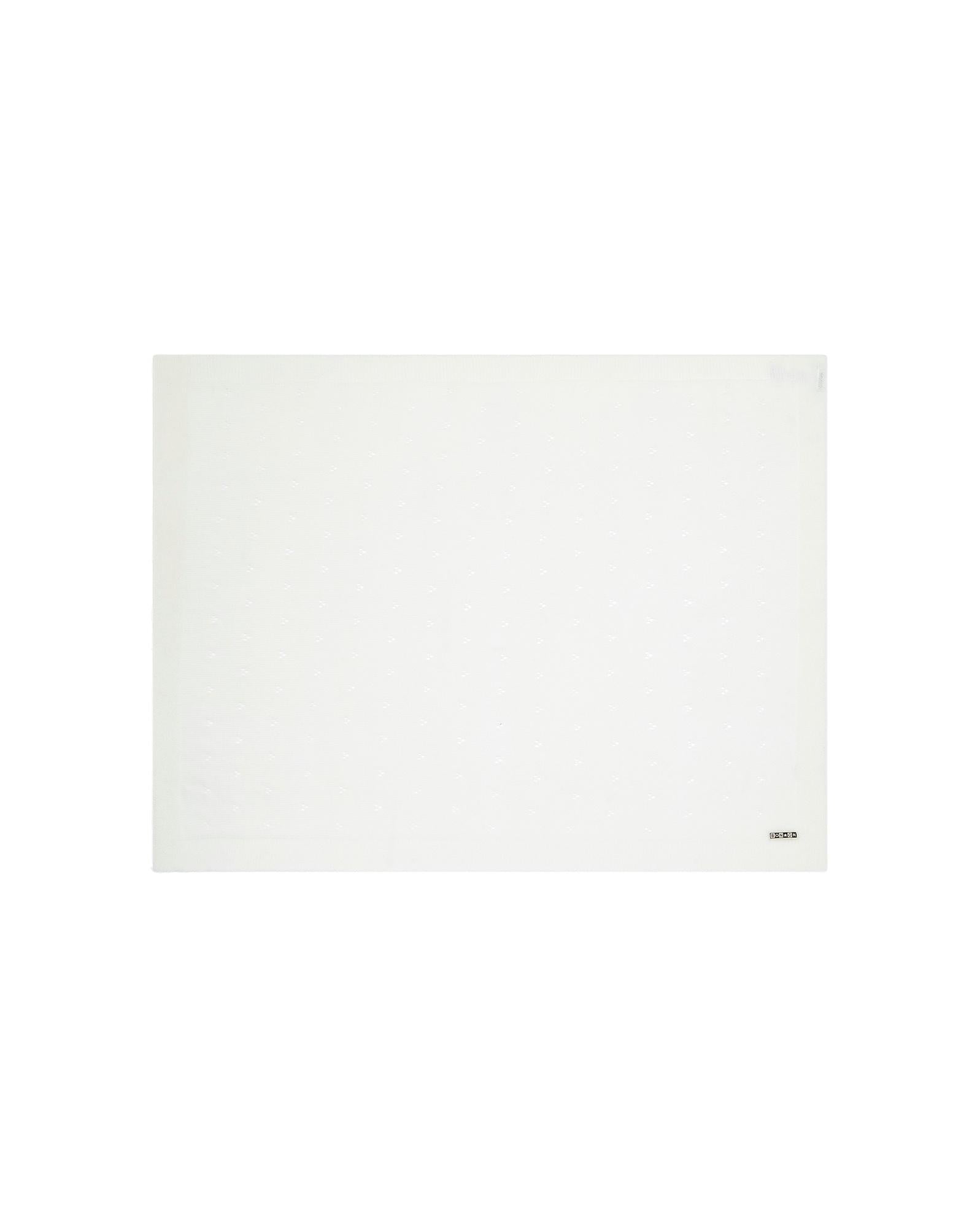 Couverture de naissance beige Bébé brodée en 100% laine