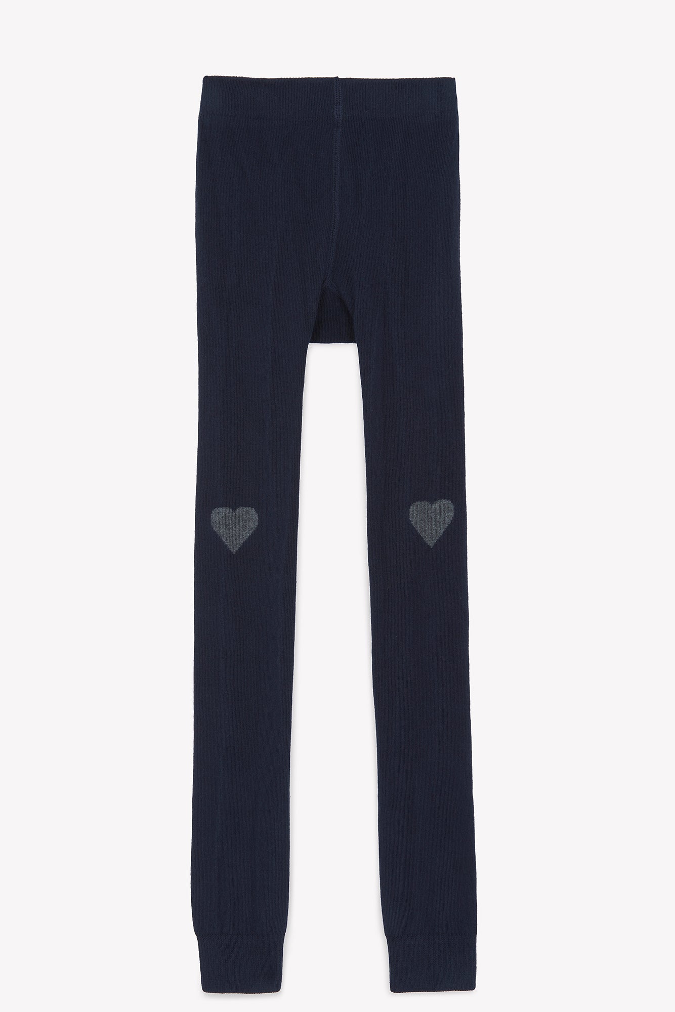 Legging bleu à gros coeurs