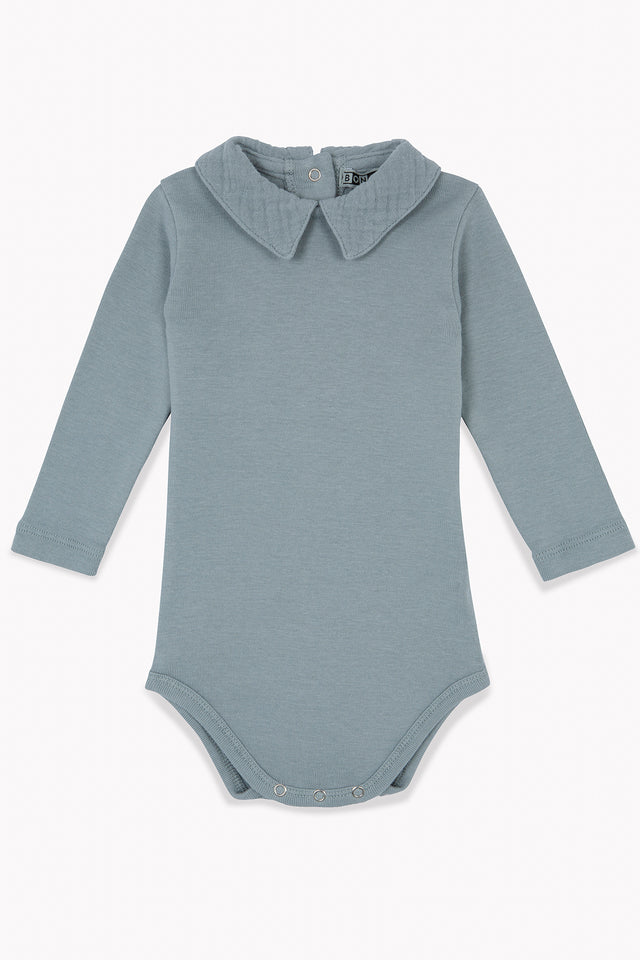 Body - of Newborn Blue Baby in 100% organic cotton certified GOTS - Image principale