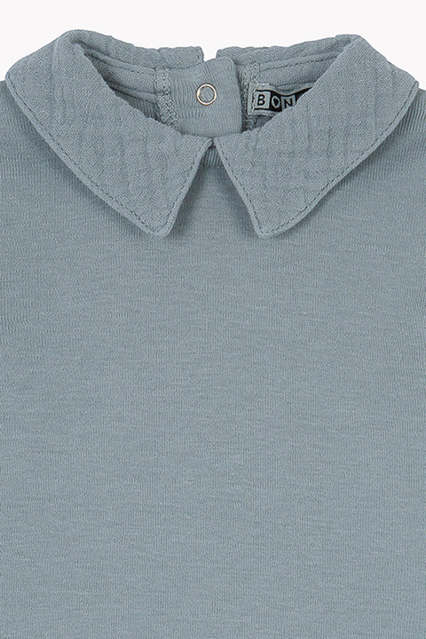 Body - of Newborn Blue Baby in 100% organic cotton certified GOTS - Image principale