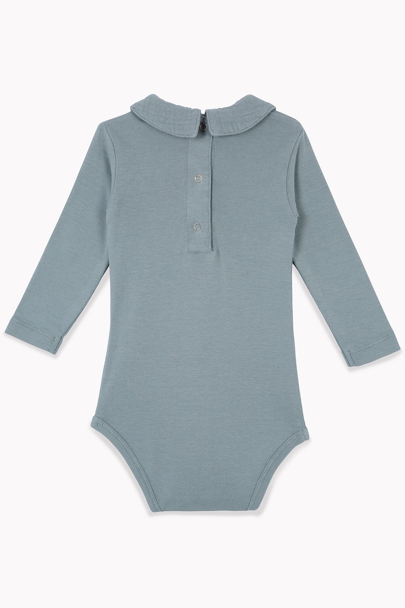 Body de naissance bleu Bébé en 100% coton biologique certifié GOTS