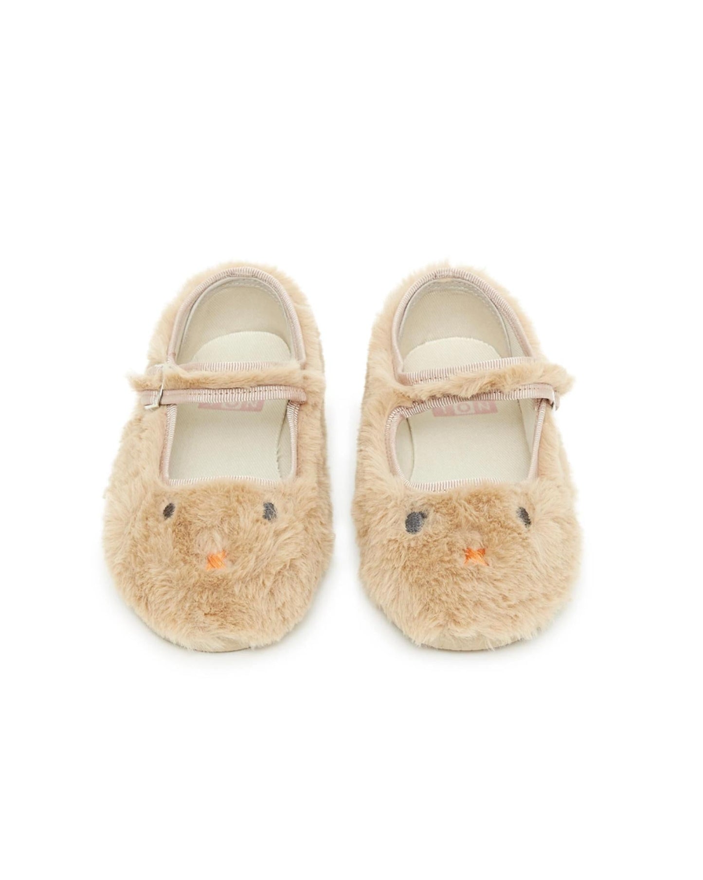 Chaussons - Mia couleur biche en fausse fourrure
