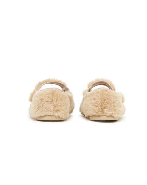 Chaussons - Mia couleur biche en fausse fourrure - Image principale