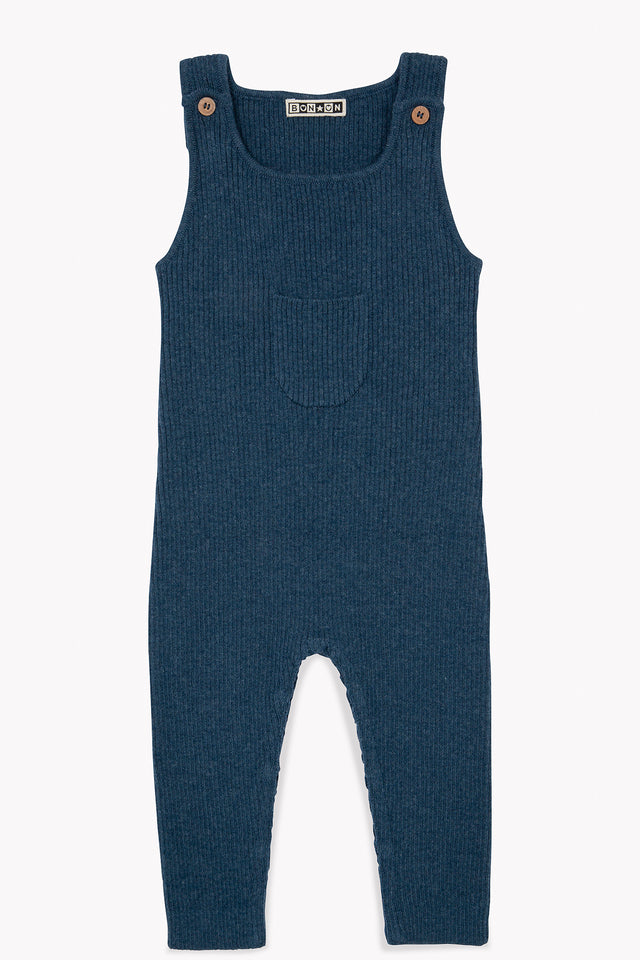 Dungaree - Newborn Blue Baby in a knit - Image principale