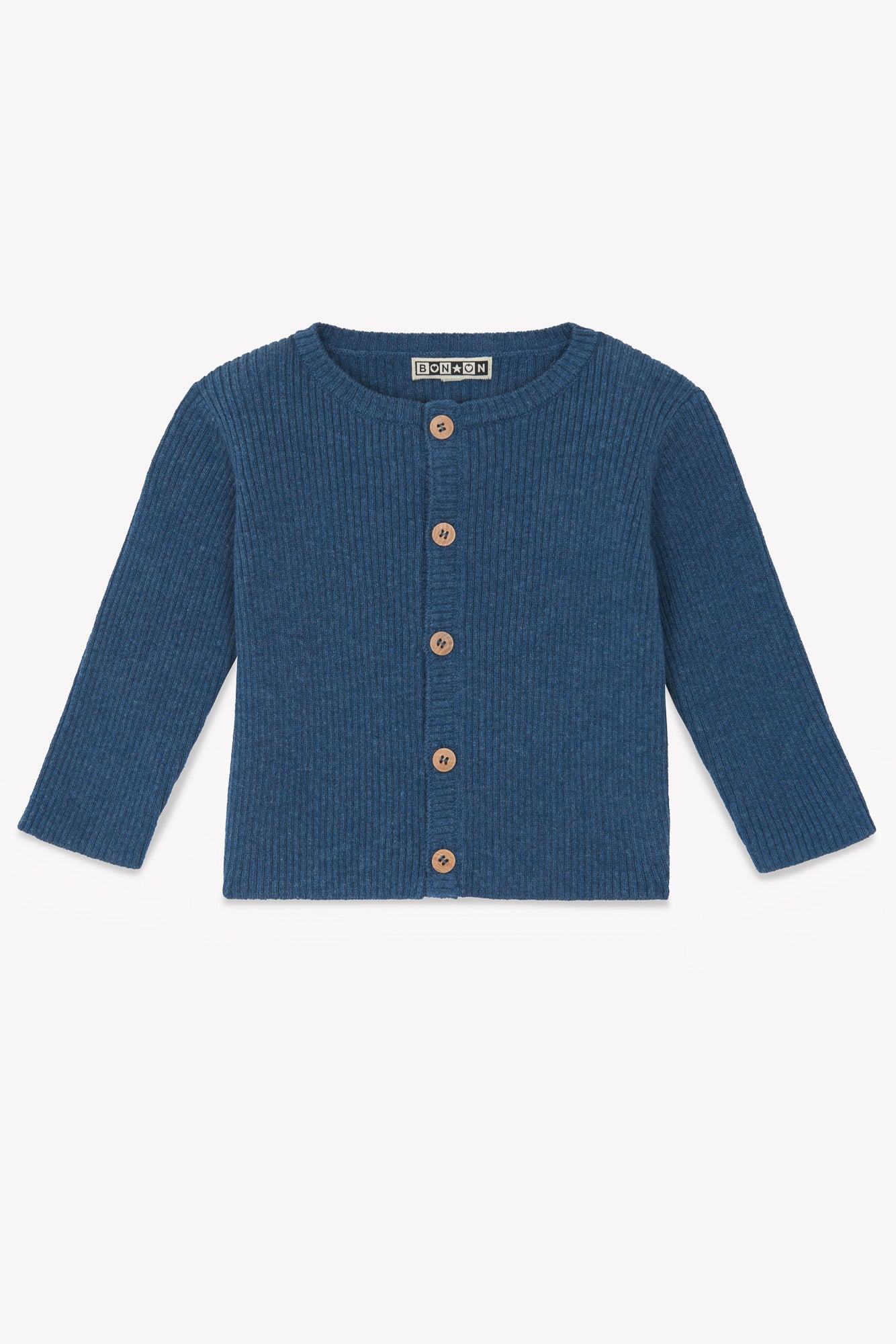 Cardigan Blue Baby in a knit