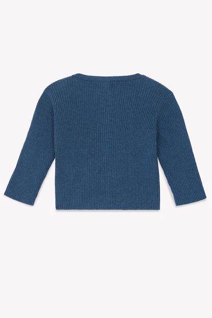 Cardigan Blue Baby in a knit