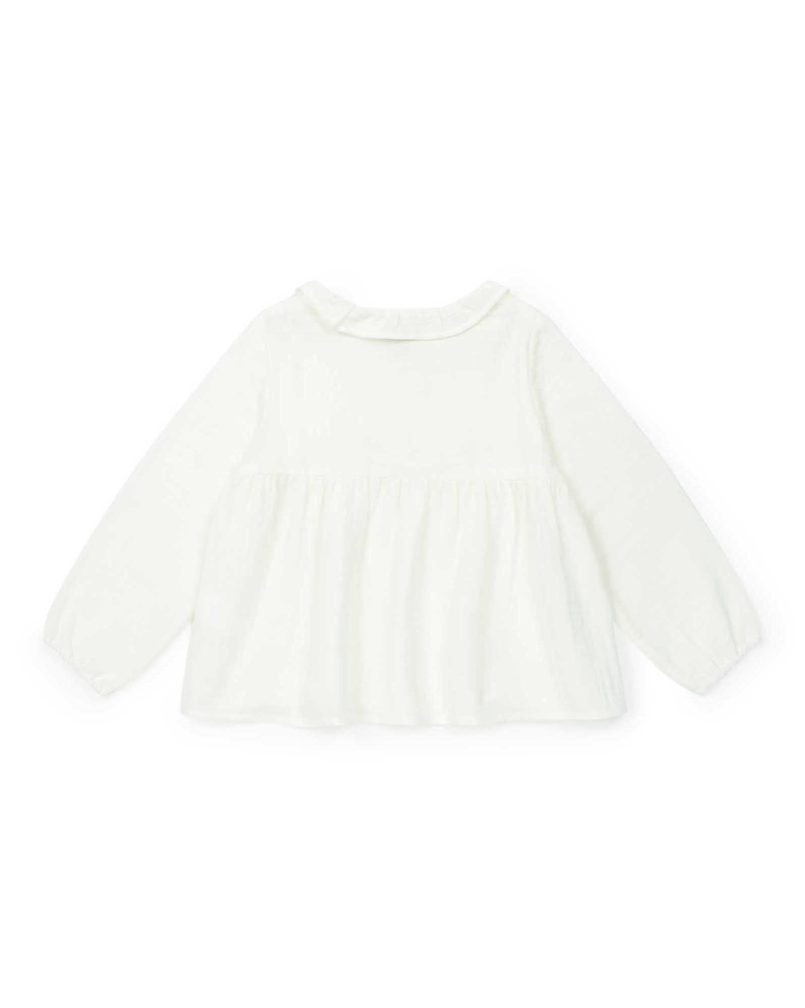 Blouse Monocle beige en double gaze de coton