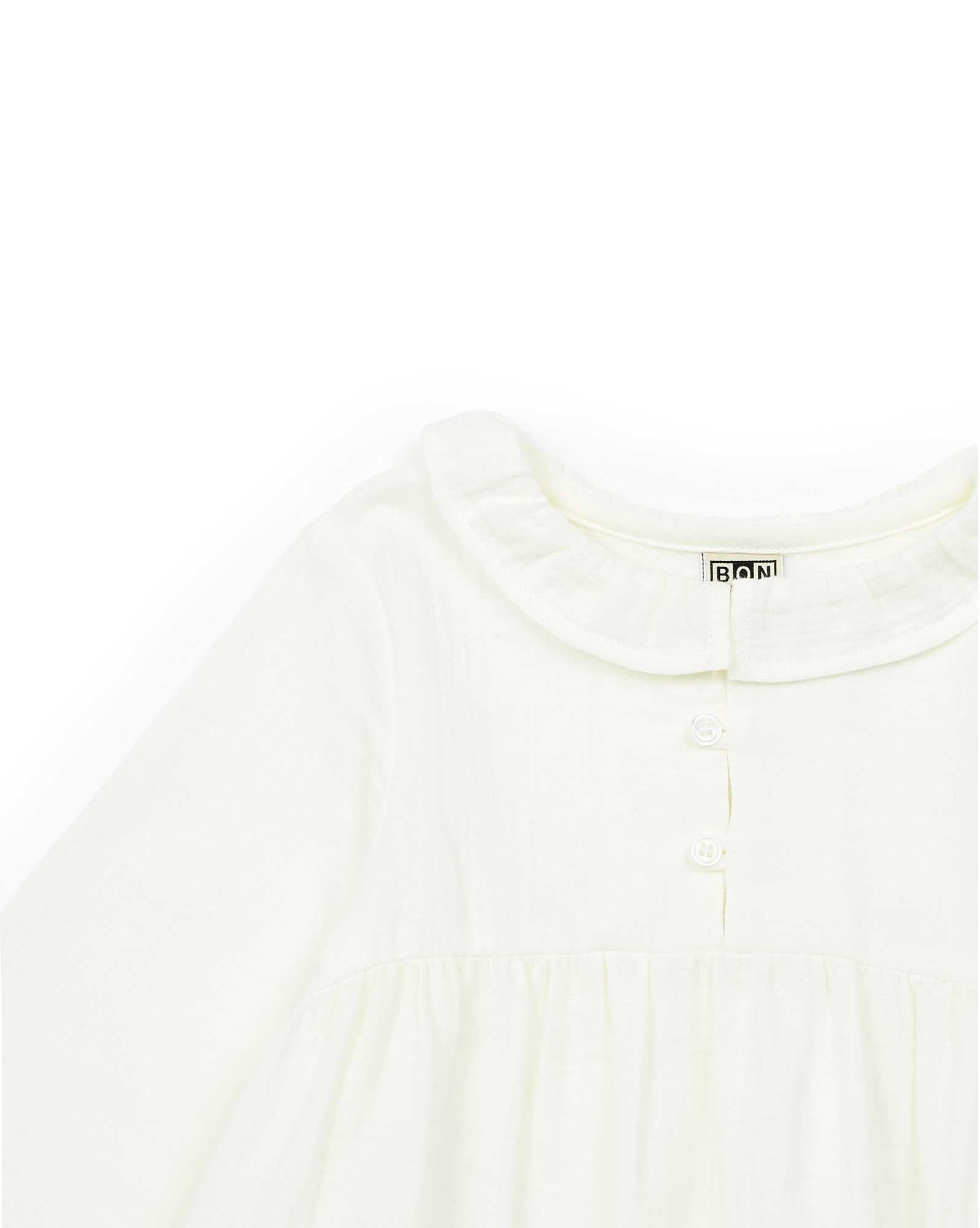 Blouse Monocle beige en double gaze de coton
