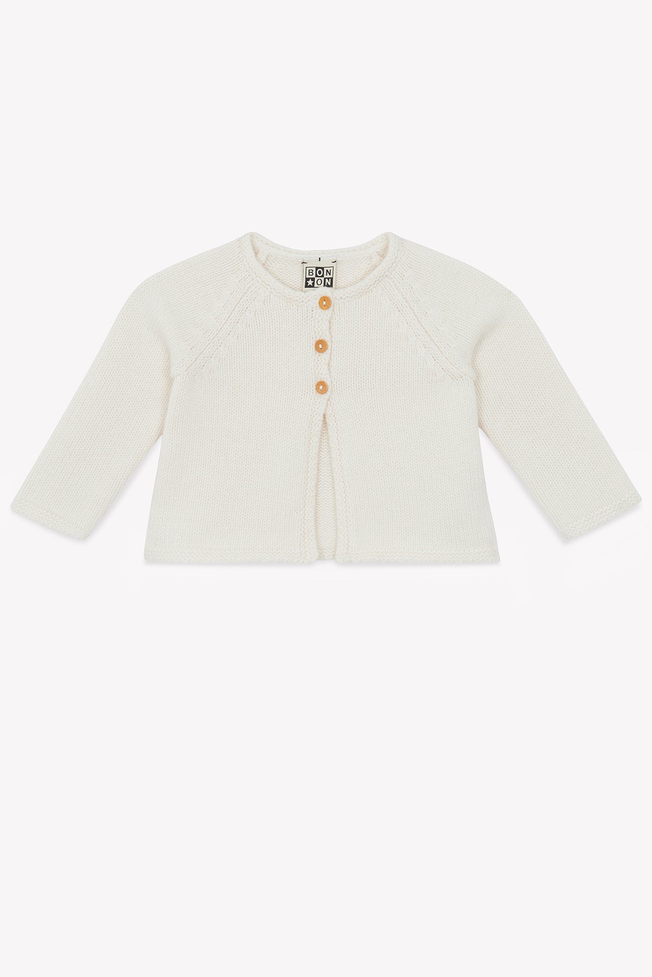 Cardigan beige Bébé en maille