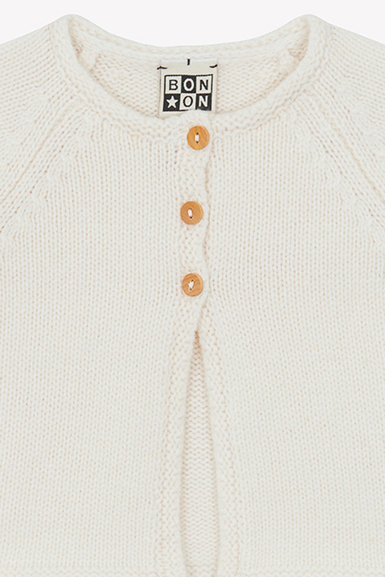 Cardigan beige Bébé en maille