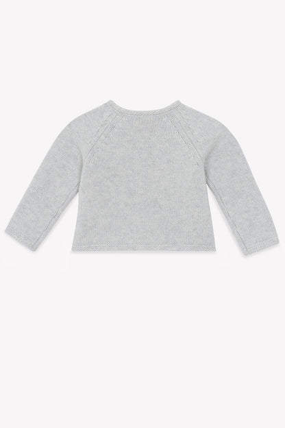Cardigan Grey Baby in a knit