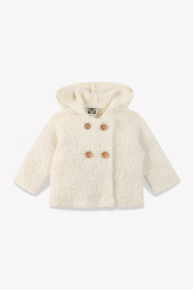 Coat - Beige Baby in a knit - Image principale