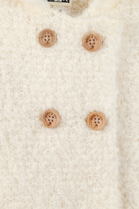 Coat - Beige Baby in a knit - Image principale