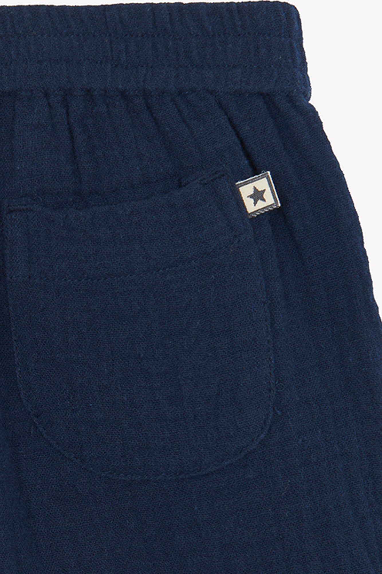 Short Ramb bleu Bébé en gaze de coton