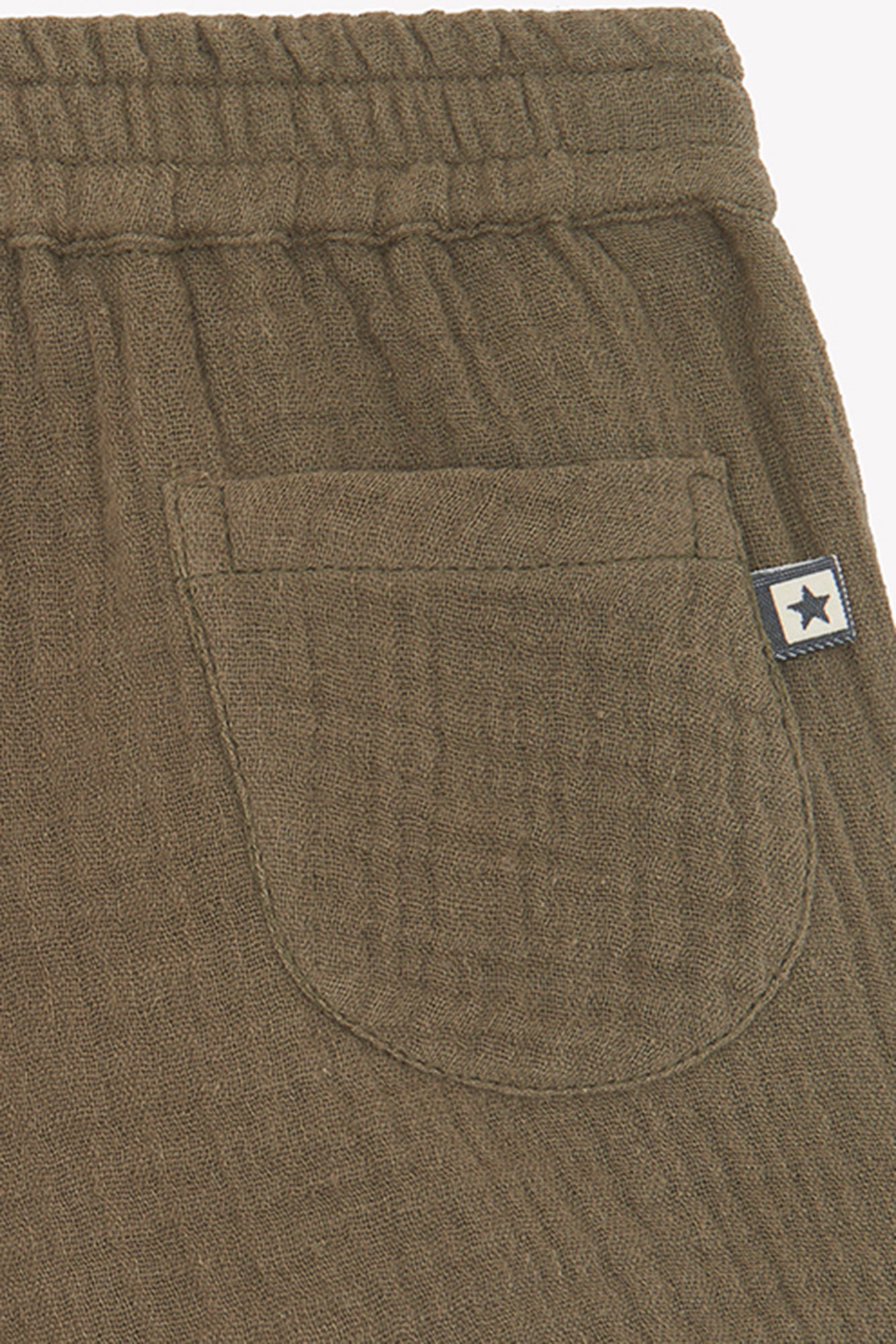 Short Ramb vert Bébé en gaze de coton