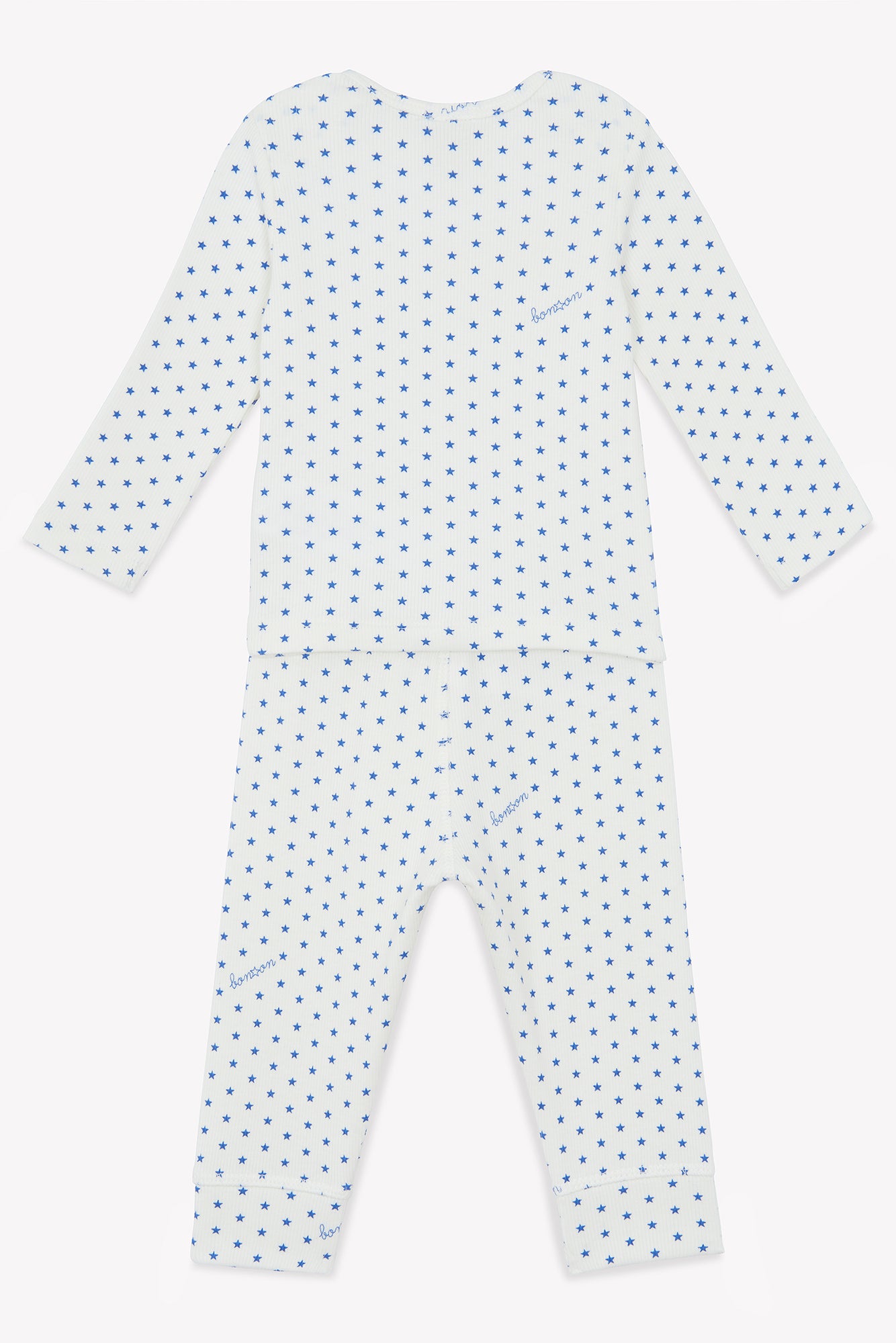 Ensemble pyjama 2 pièces bleu Bébé en coton imprimé étoiles