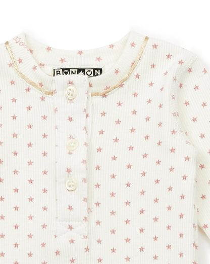 Pyjama rose Bébé imprimé étoiles