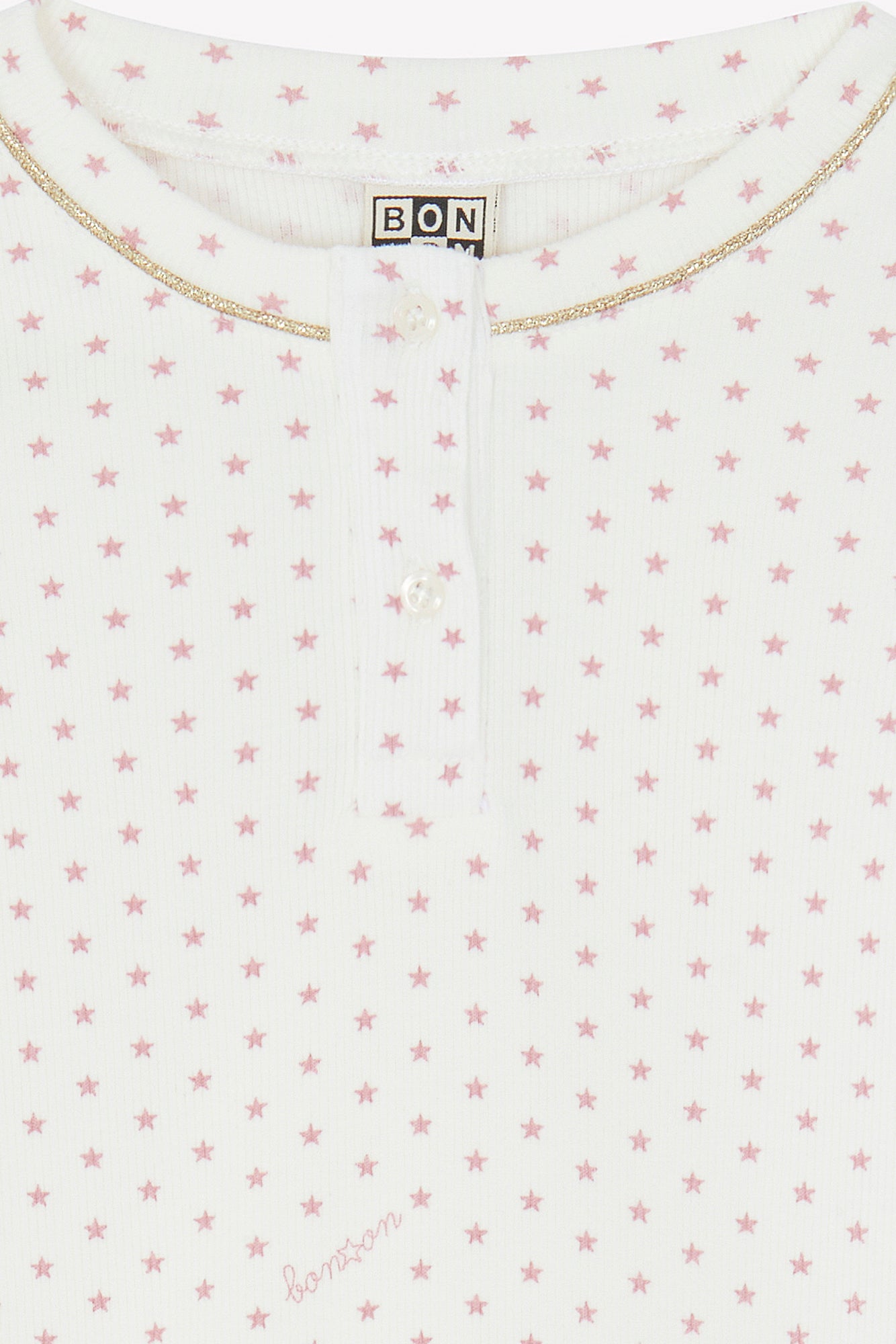 Ensemble pyjama rose imprimé étoiles