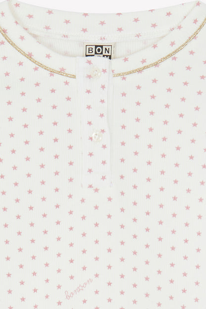 Outfit Pajamas Pink Print stars