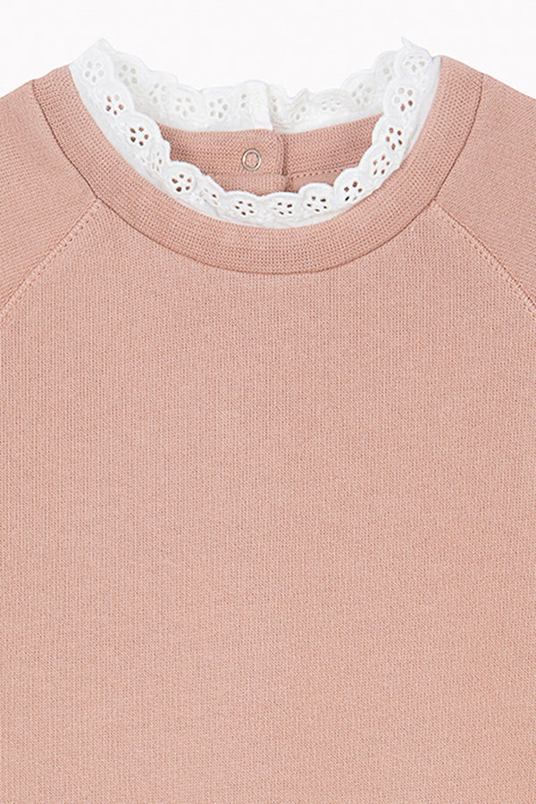 Combinaison Tadam rose Bébé en 100% coton biologique