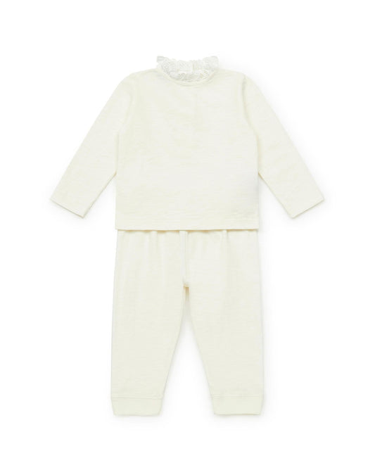 Outfit Tiliaens Beige Baby In 100% organic cotton