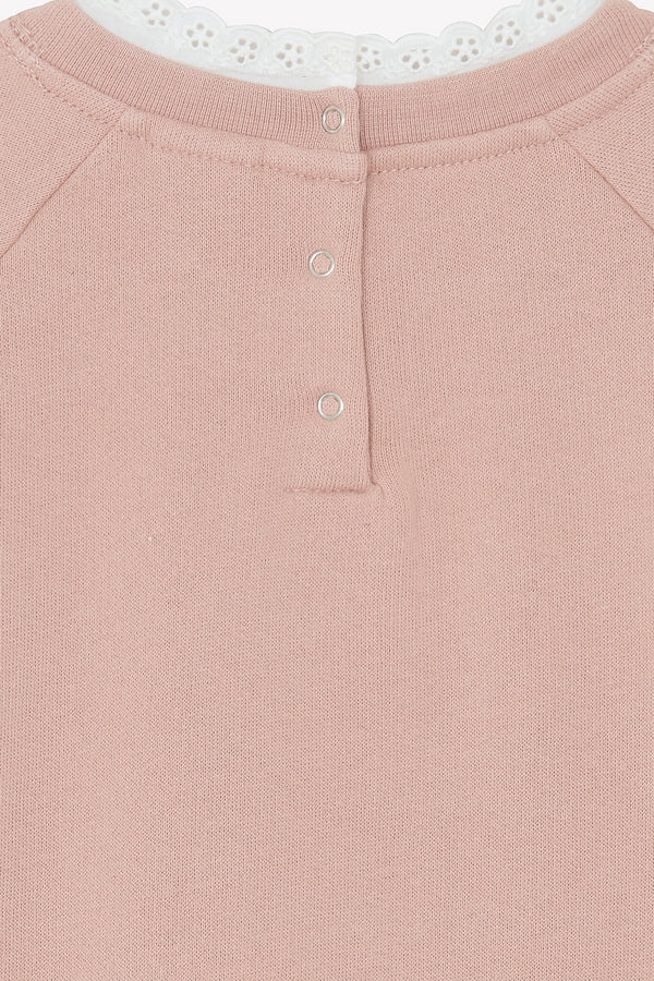 Sweat Tiliaf rose en 100% coton biologique