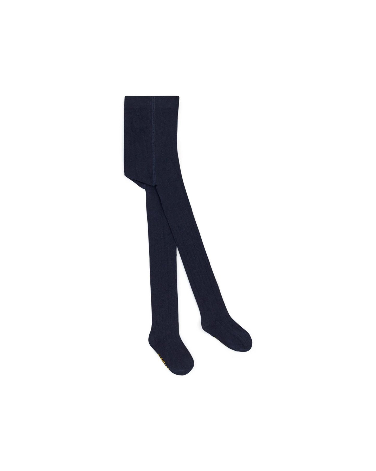 Collants - bleus à côtes