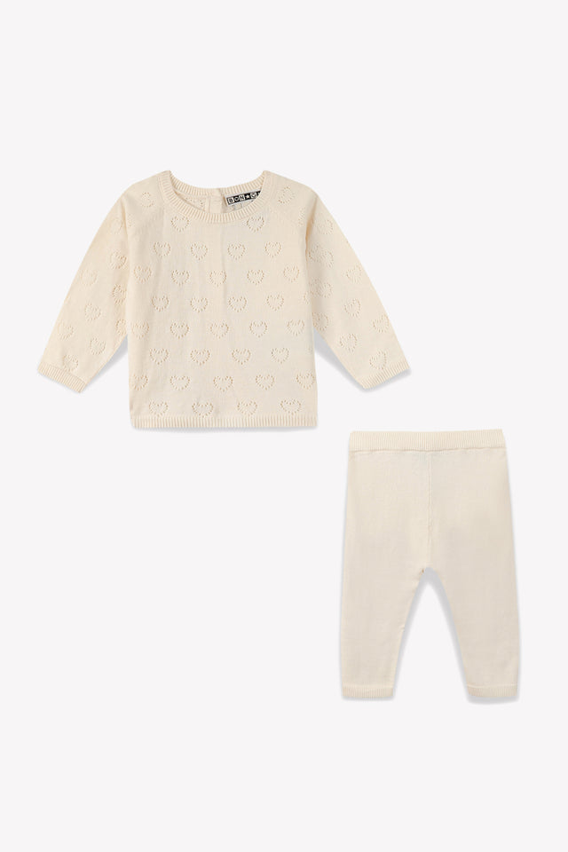 Ensemble - coeur naissance bébé coton et cachemire - Image principale
