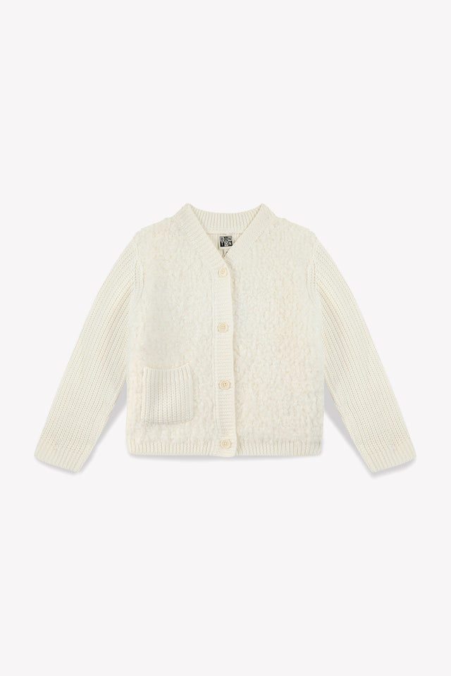 Cardigan - Girl Terry Cream - Image principale