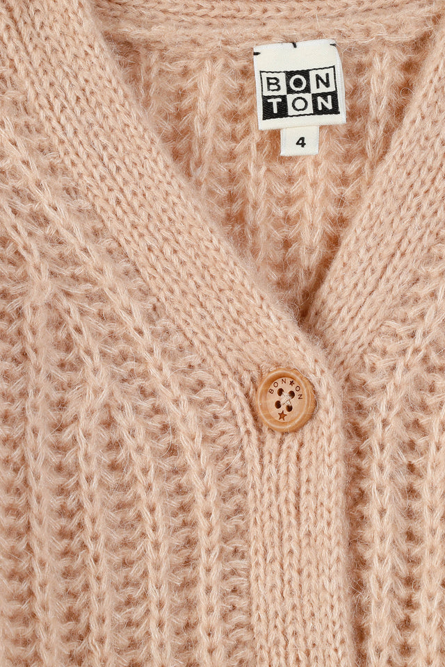 Cardigan - Fille en tricot coton bio - Image alternative