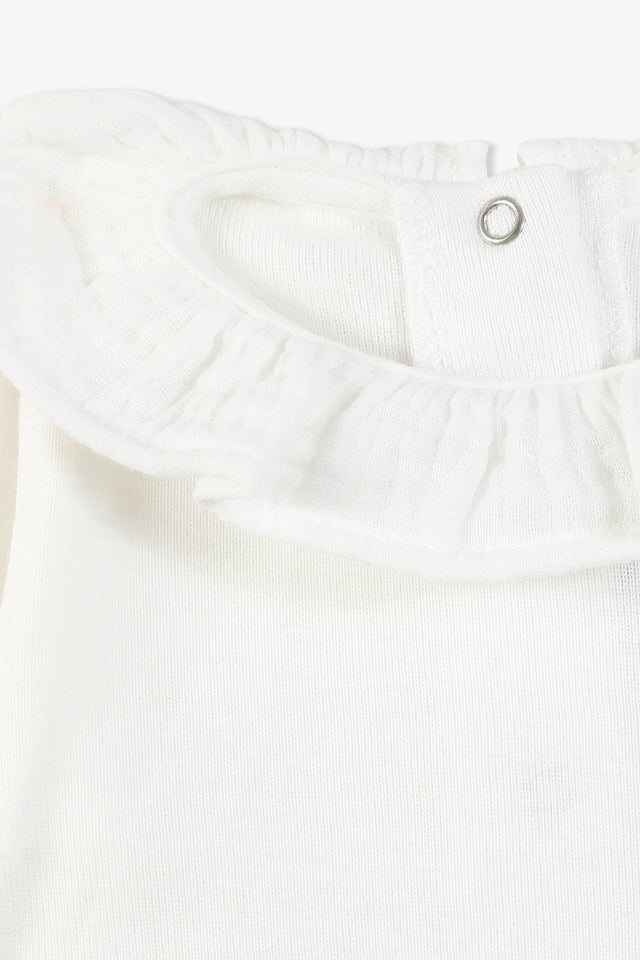 Body - bébé fille col à volant 100% coton bio - Image alternative