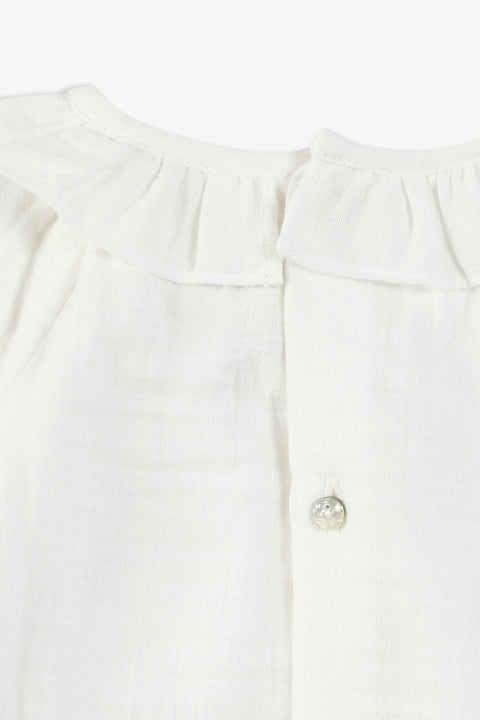 Blouse - Baby Girl Collar 100% steering wheel Organic cotton - Image principale