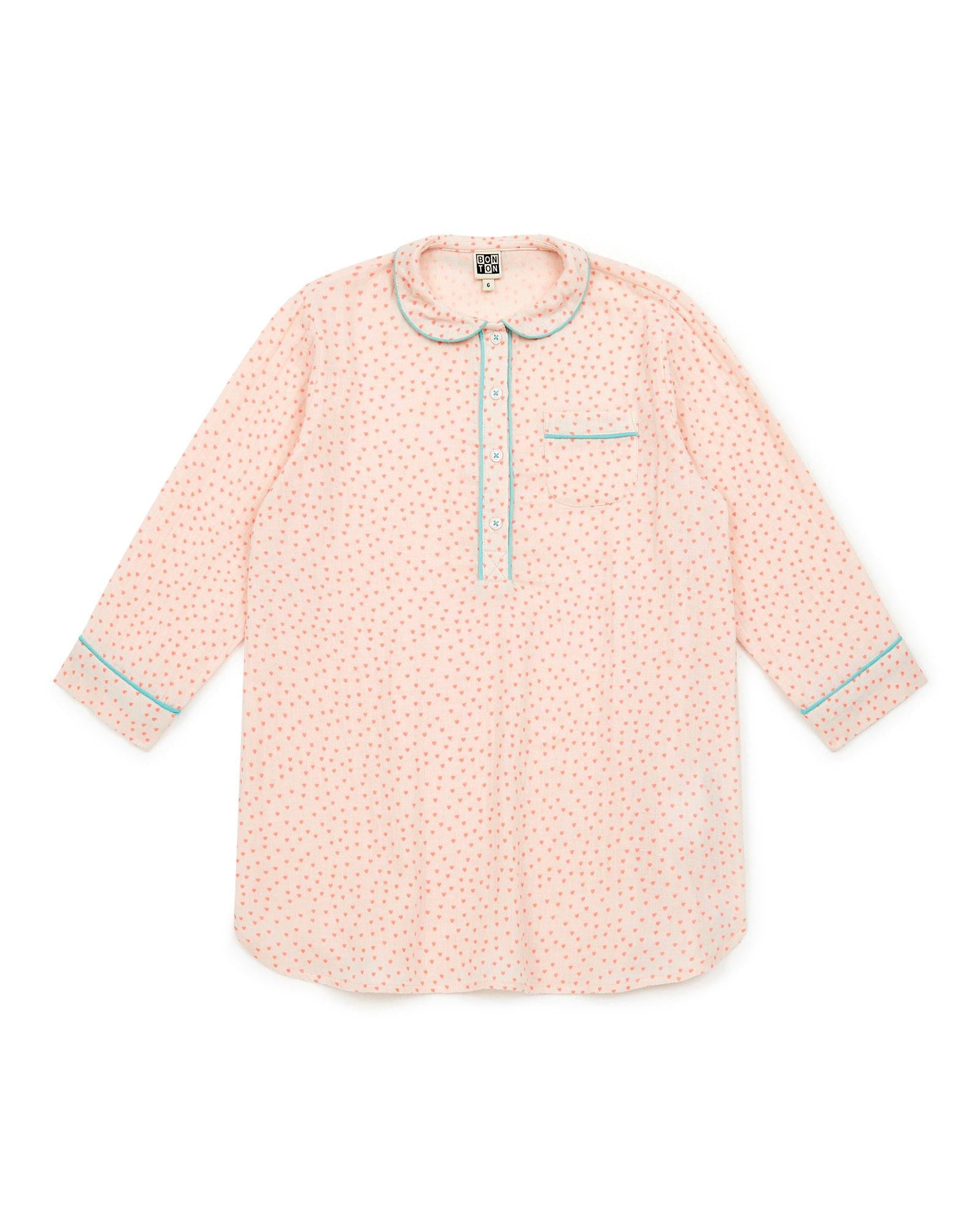 Chemise de nuit Noche imprimé coeur