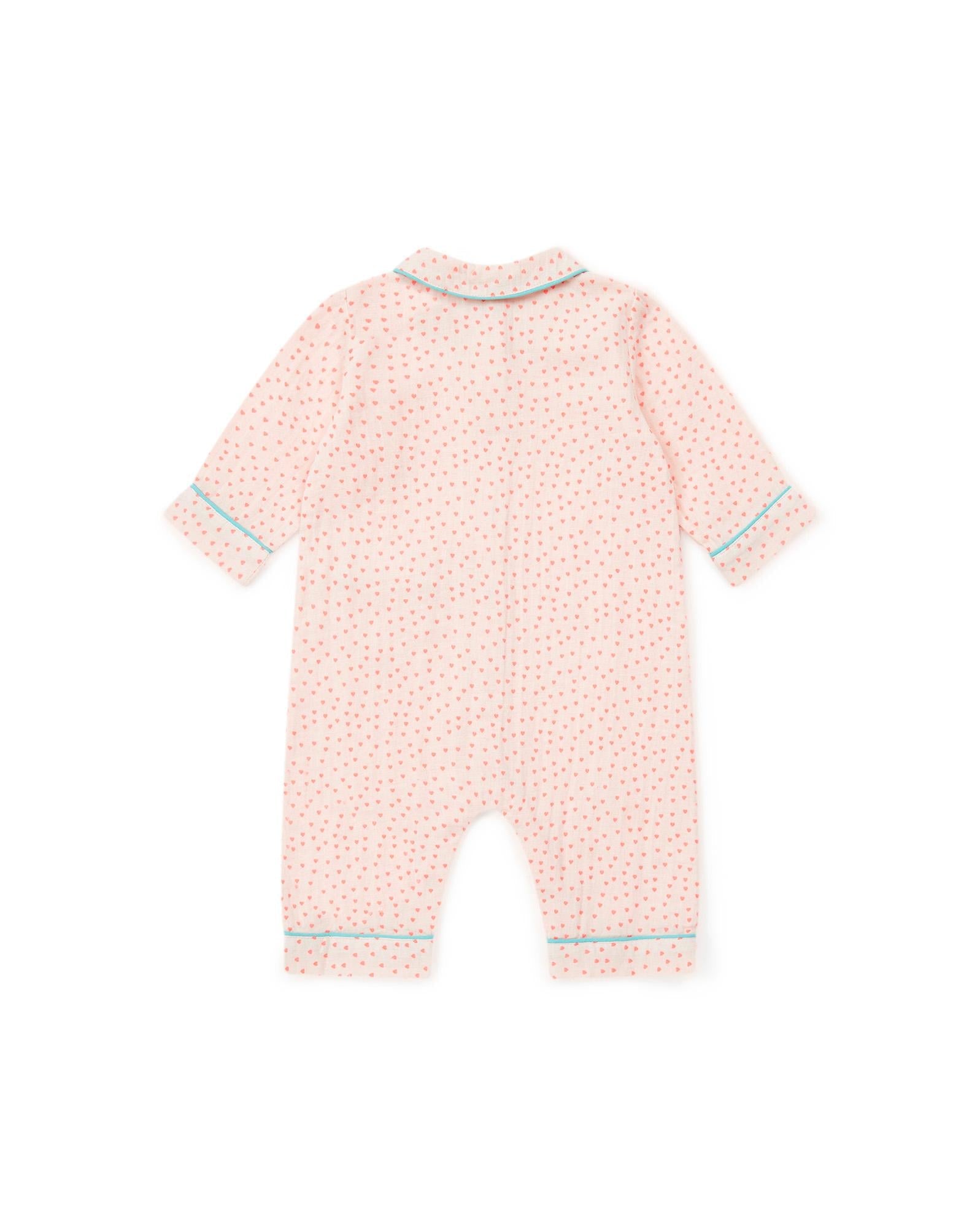 Pyjama multicolore Bébé imprimé cœur