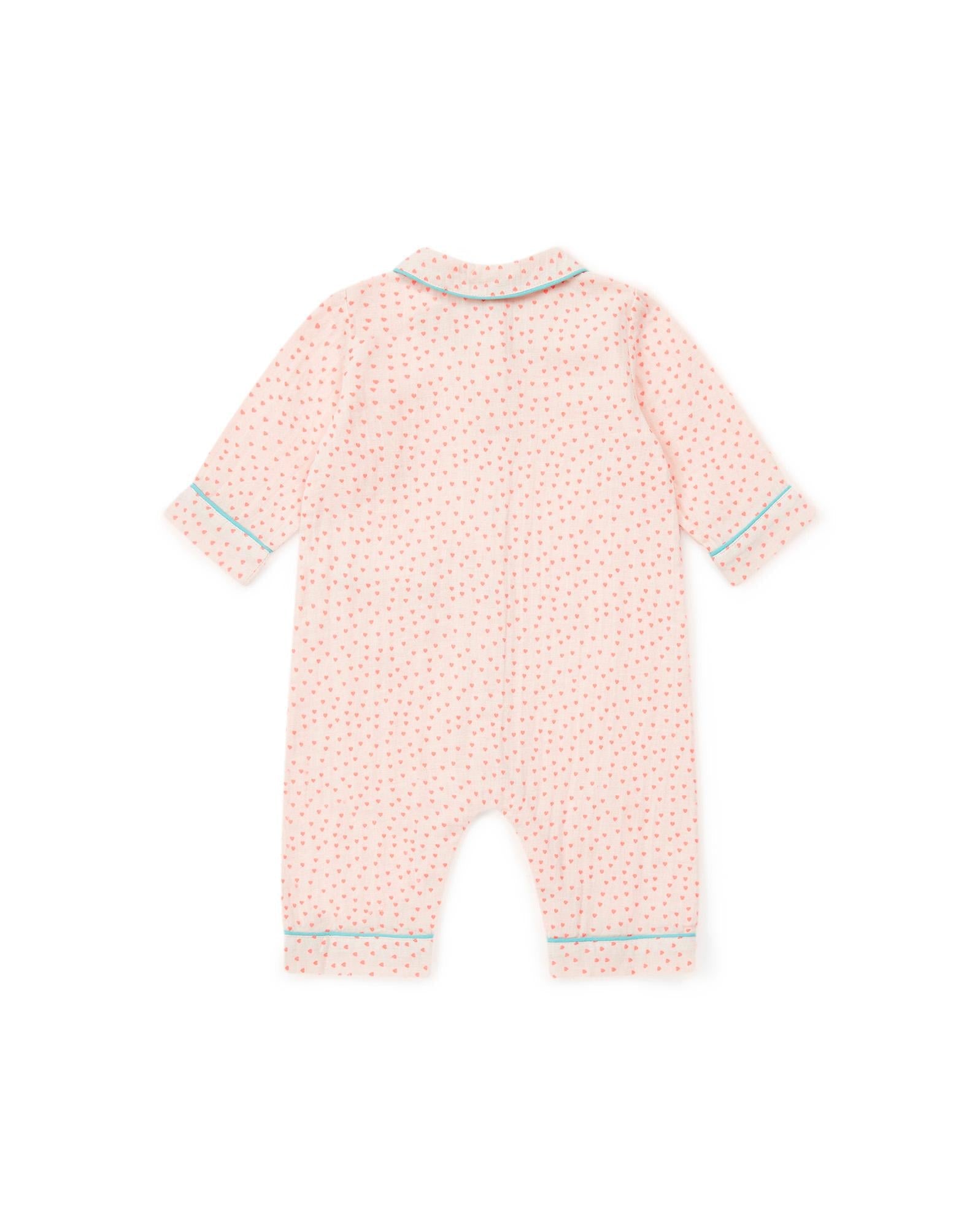 Pyjama multicolore Bébé imprimé cœur