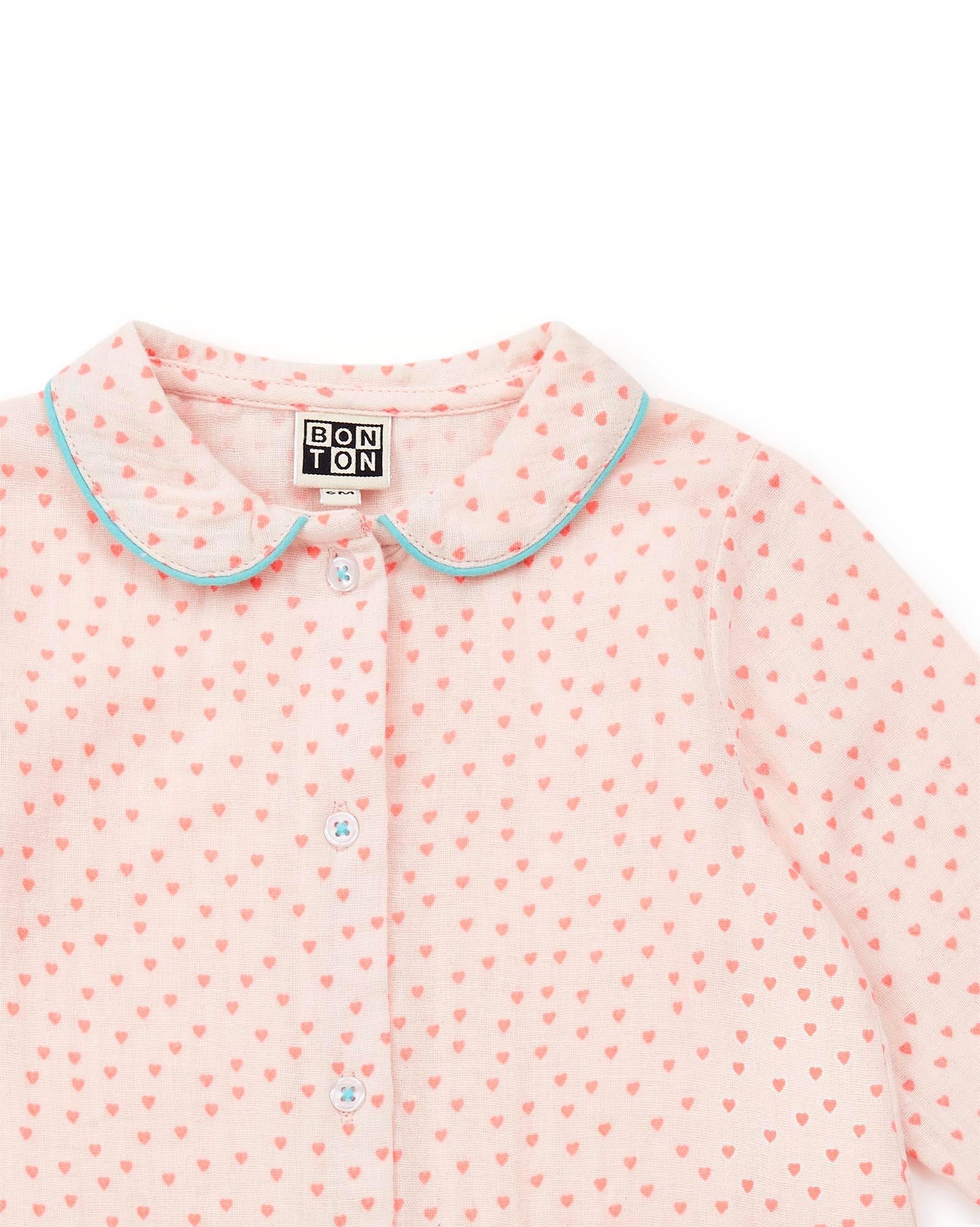 Pyjama multicolore Bébé imprimé cœur