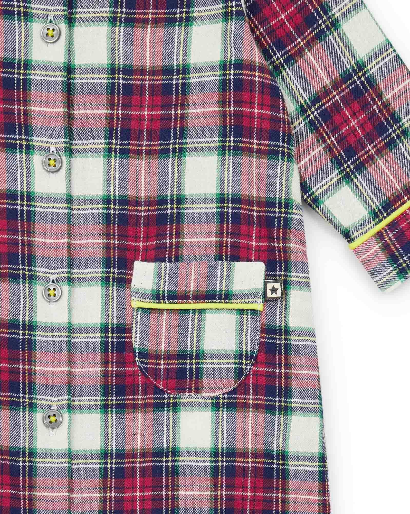Pyjama Notte rouge Bébé en tartan