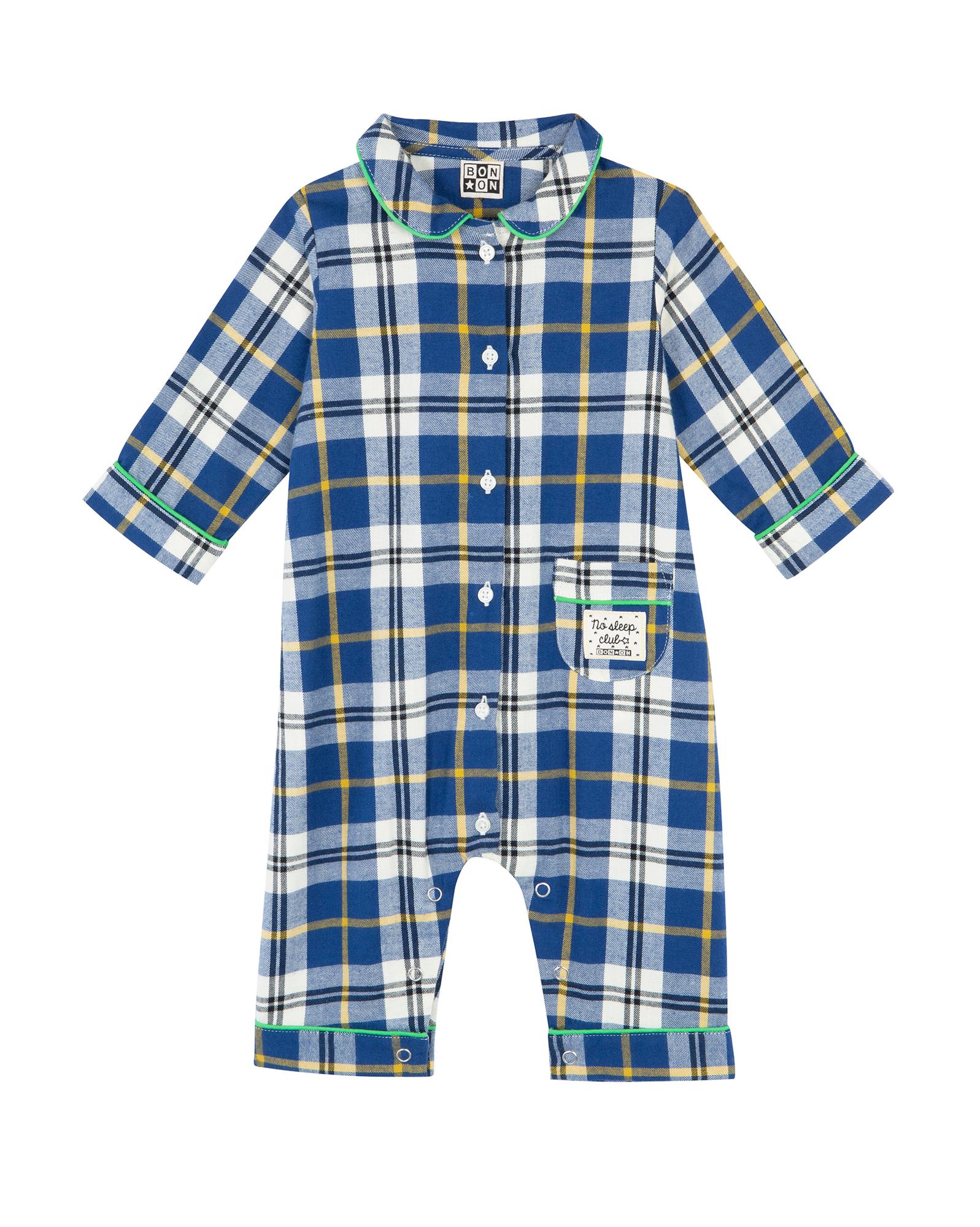 Pyjama Notte bleu Bébé en tartan