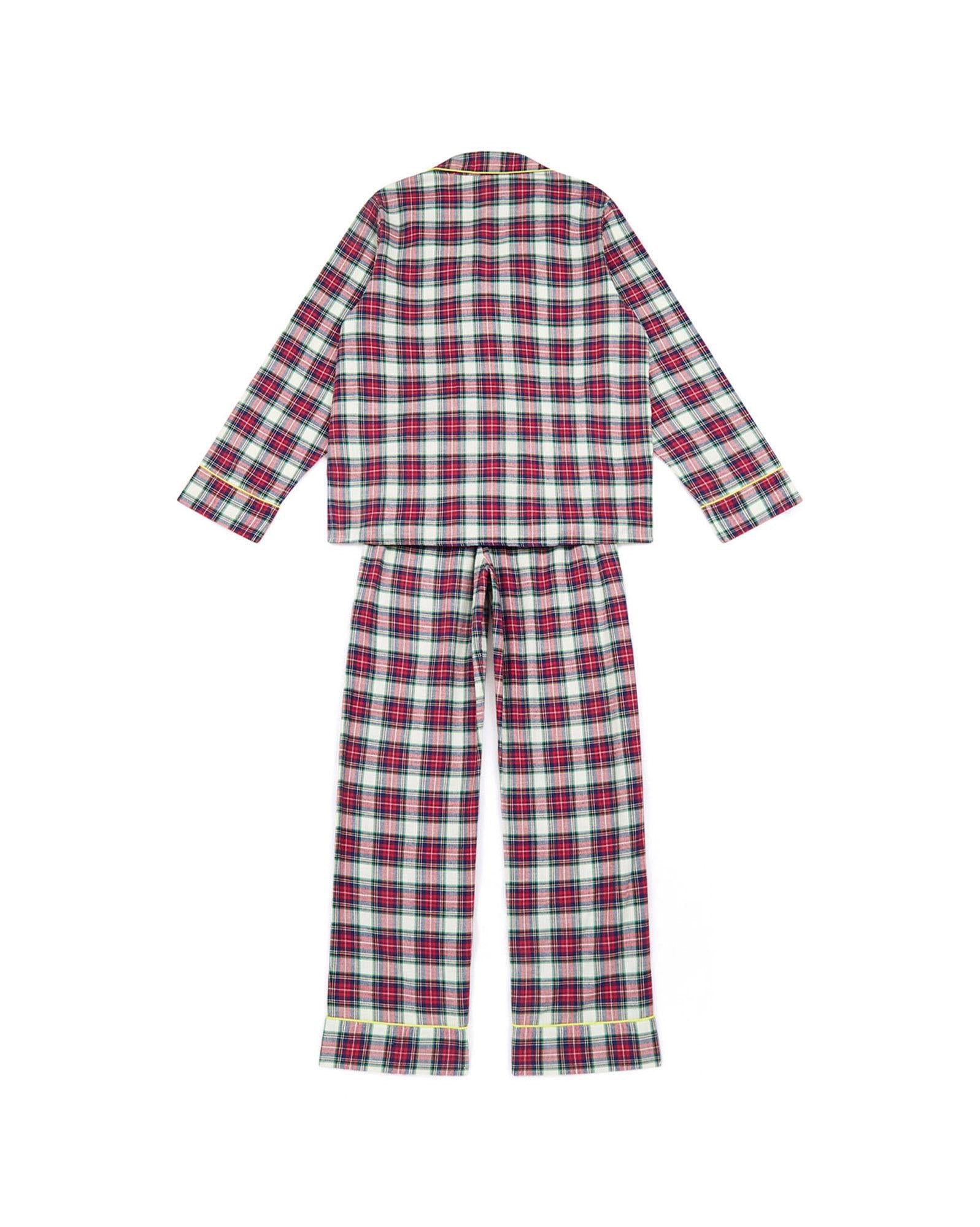 Pyjama Nuit tartan rouge Femme en coton