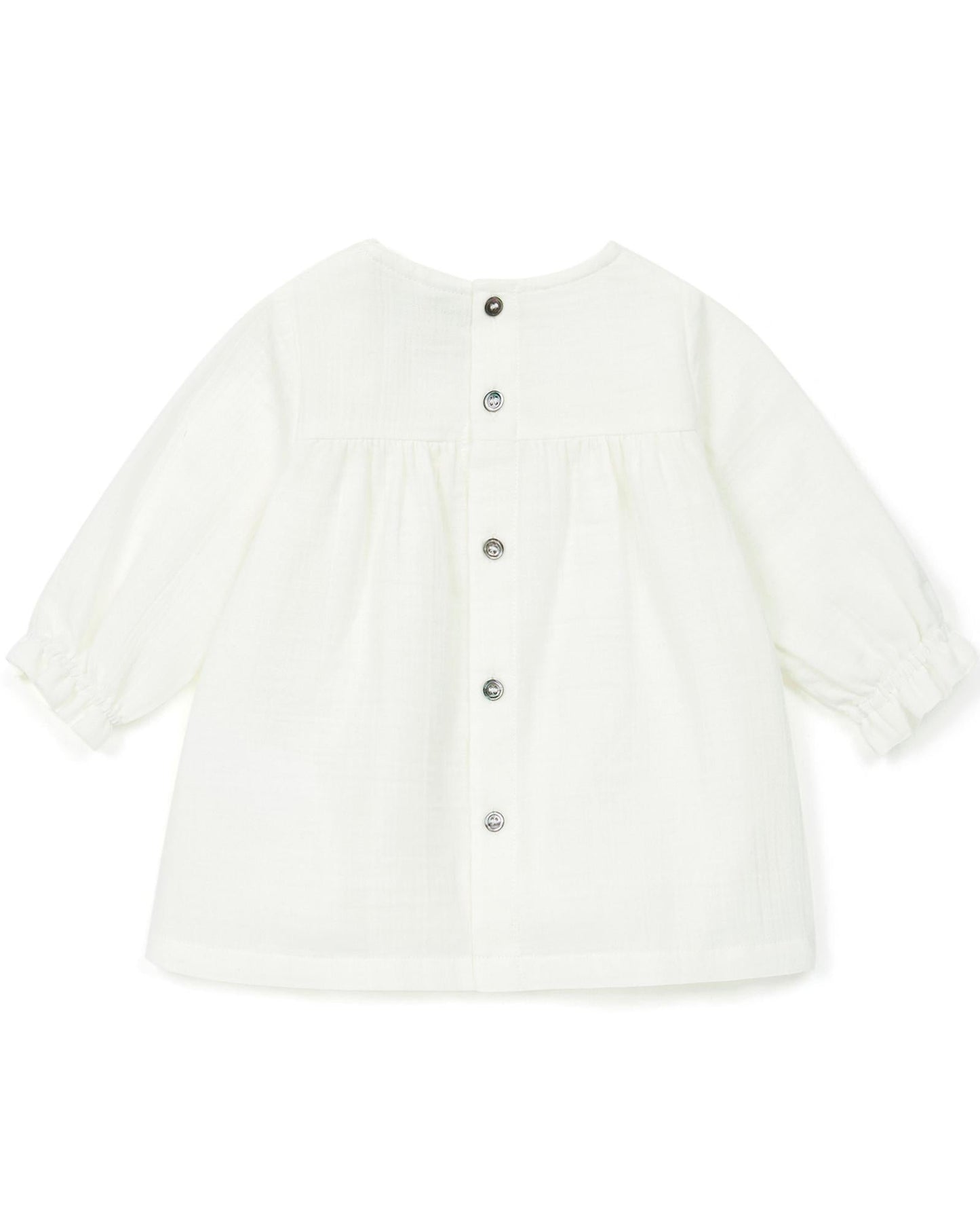 Robe - Pampille creme Bébé en gaze de coton