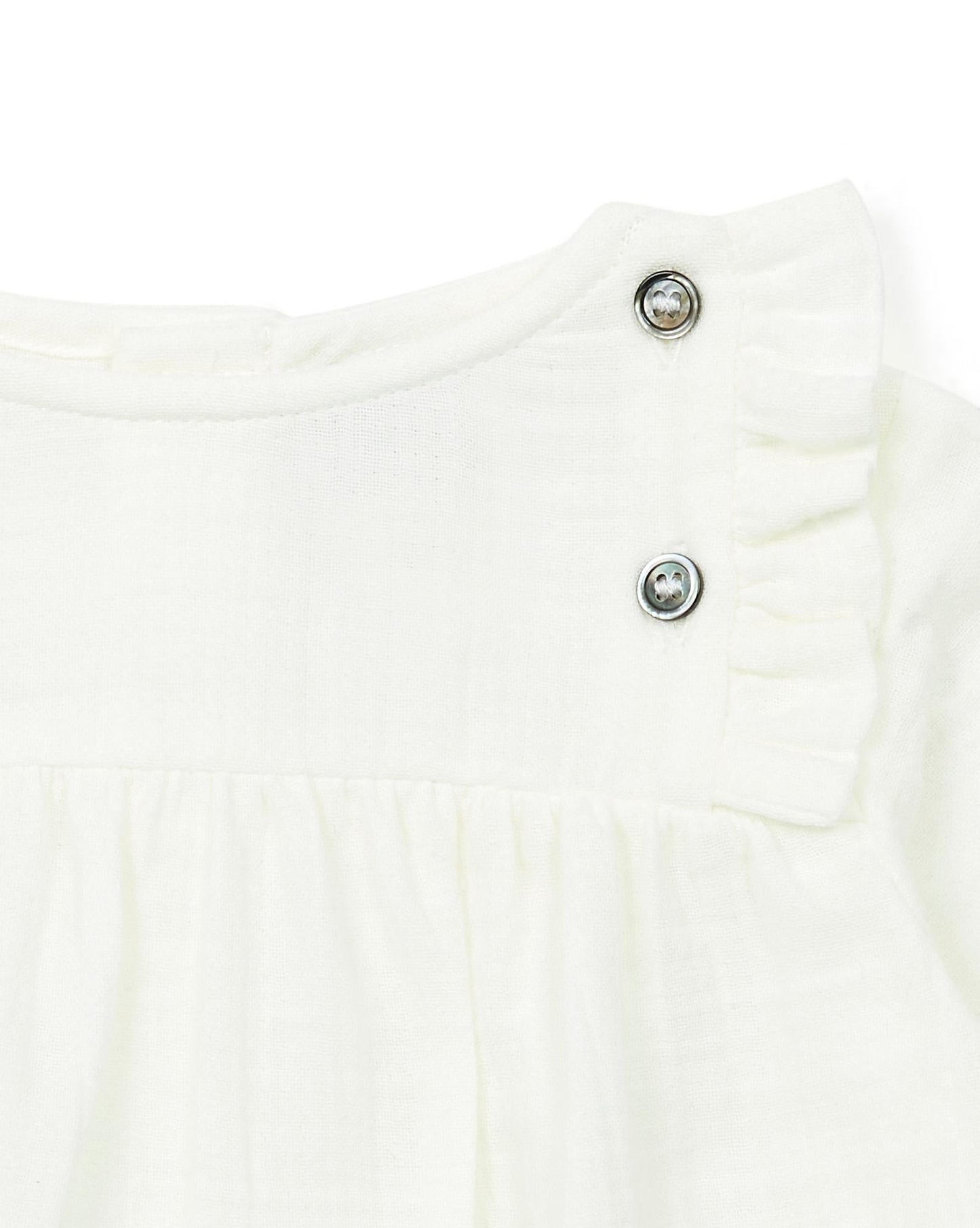Dress Pampille Creme Baby in cotton gauze